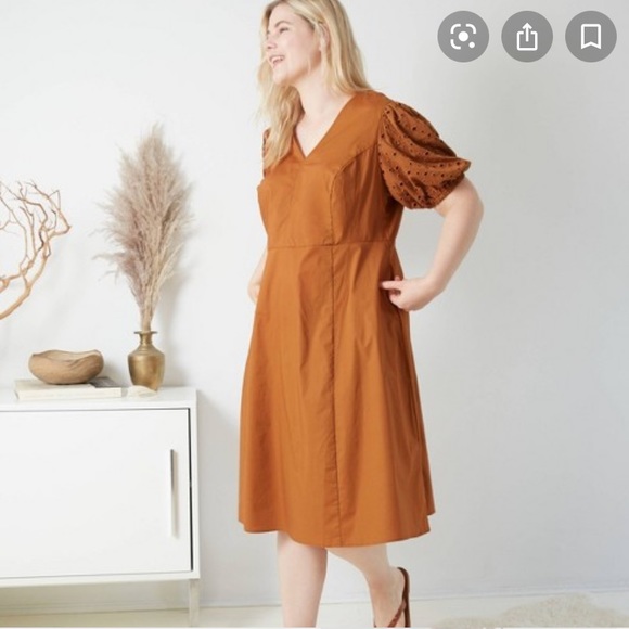 Ava & Viv Dresses & Skirts - Ava & Viv midi dress with puff sleeve